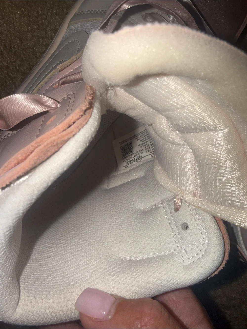 Nike Women’s Pink Satin High-Top Sneakers